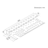 Maclean wandorganizer / gereedschapsrek, zwart, afmetingen 40 x 14,5 x 4,6 cm, max. 30 kg, MC-141