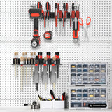 Maclean wandorganizer / gereedschapsrek, zwart, afmetingen 40 x 14,5 x 4,6 cm, max. 30 kg, MC-141