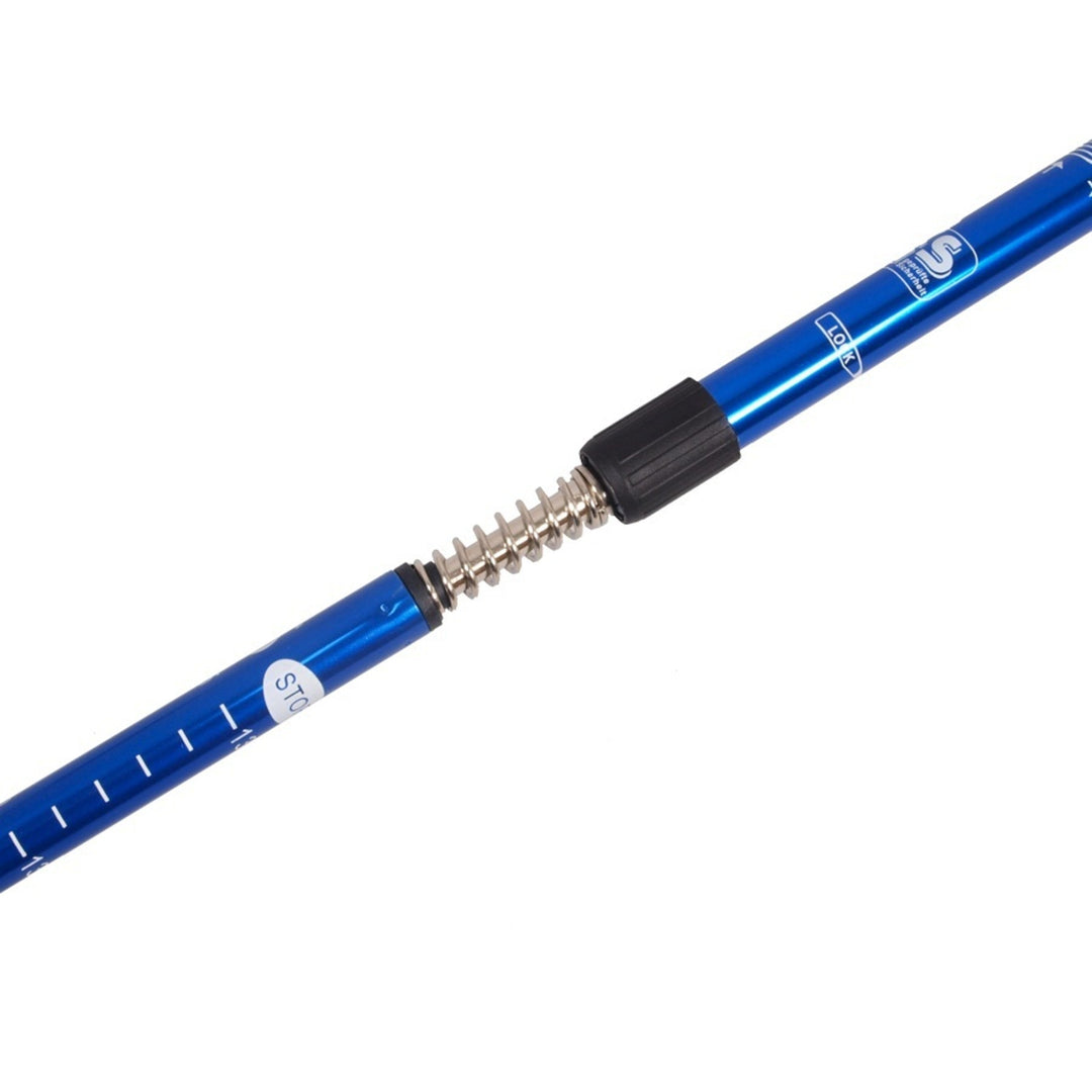 Aluminium Nordic Walking-stokken, 65-135 cm, telescopisch, blauw, 2 paar