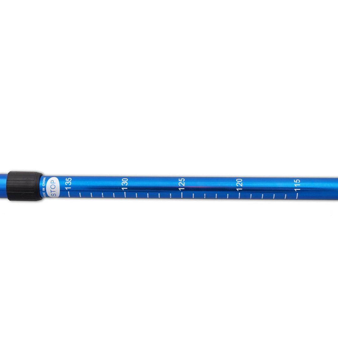 Aluminium Nordic Walking-stokken, 65-135 cm, telescopisch, blauw, 2 paar