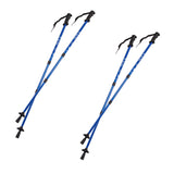 Aluminium Nordic Walking-stokken, 65-135 cm, telescopisch, blauw, 2 paar