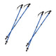 Aluminium Nordic Walking-stokken, 65-135 cm, telescopisch, blauw, 2 paar
