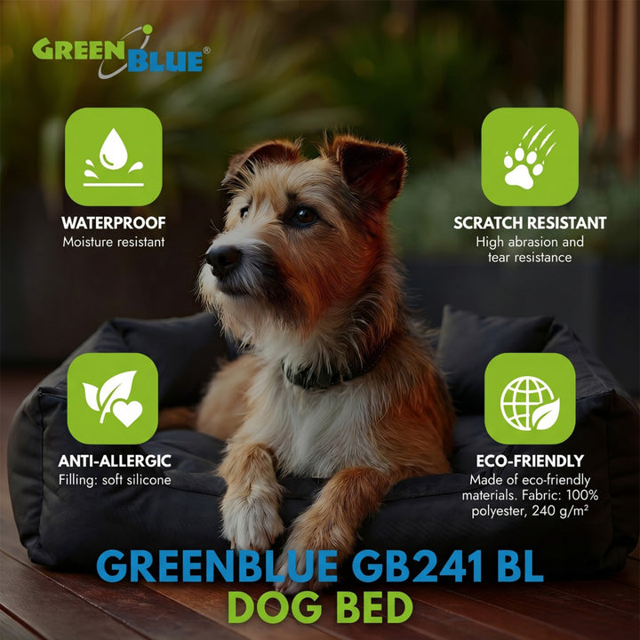 GreenBlue-ligmand, zwart, rechthoekig, buitenafmetingen 75 x 65 cm, binnenafmetingen 60 x 50 cm GB241 BL