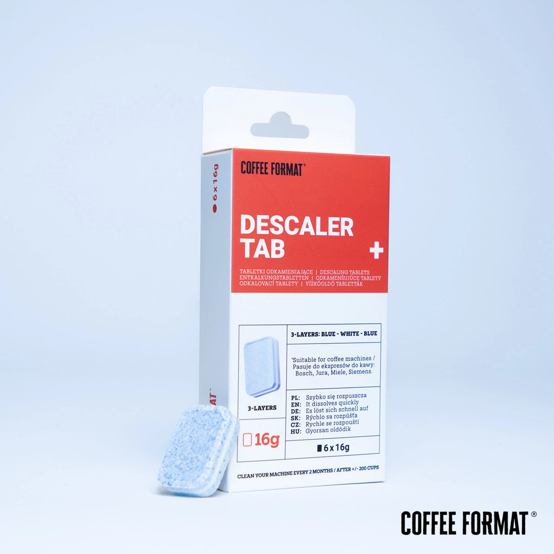 Ontkalkingstabletten voor koffiemachines, Coffee Format Descaler Tab+ 6x16 g, 3 verpakkingen