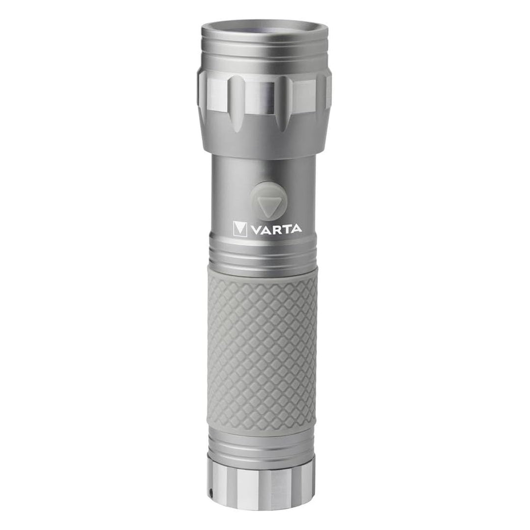 UV-LED-zaklamp 15638 van aluminium, UV-golflengte 395-400 nm, Multi-LED-technologie + Varta-batterijen meegeleverd
