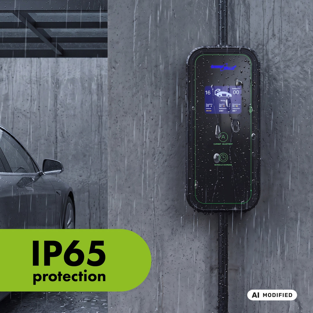 GreenBlue-oplader voor EV’s/PHEV’s, draagbaar, type 2, kabellengte 6,8 m, IP65, 11 kW, 220-380 V AC 50/60 Hz, 16 A, 3 fasen, GB1100
