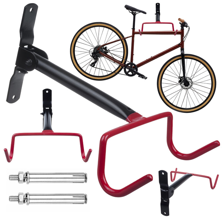 Maclean fietsrek / wandhouder, horizontaal, staal, max. draagvermogen 30 kg, MC-430, 4 stuks