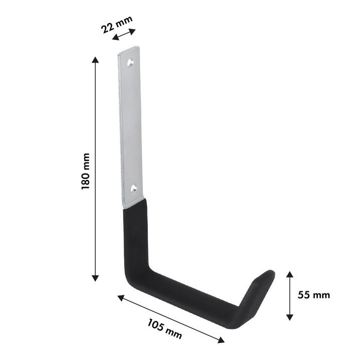 Maclean-wandhouder voor banden, wielen, ladders en fietsen, van staal, max. belasting 10 kg, MC-480, 3 stuks