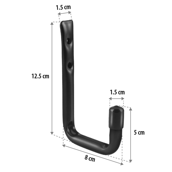 Set van 6 Maclean-wandhouders, voor banden, wielen, ladders, fietsen, van staal, max. belasting 22 kg/houder, MC-489