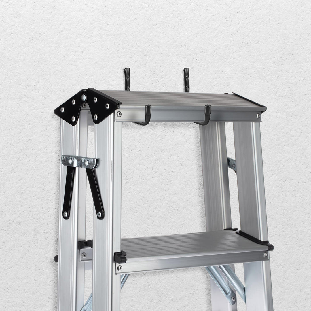 Set van 6 Maclean-wandhouders, voor banden, wielen, ladders, fietsen, van staal, max. belasting 22 kg/houder, MC-489