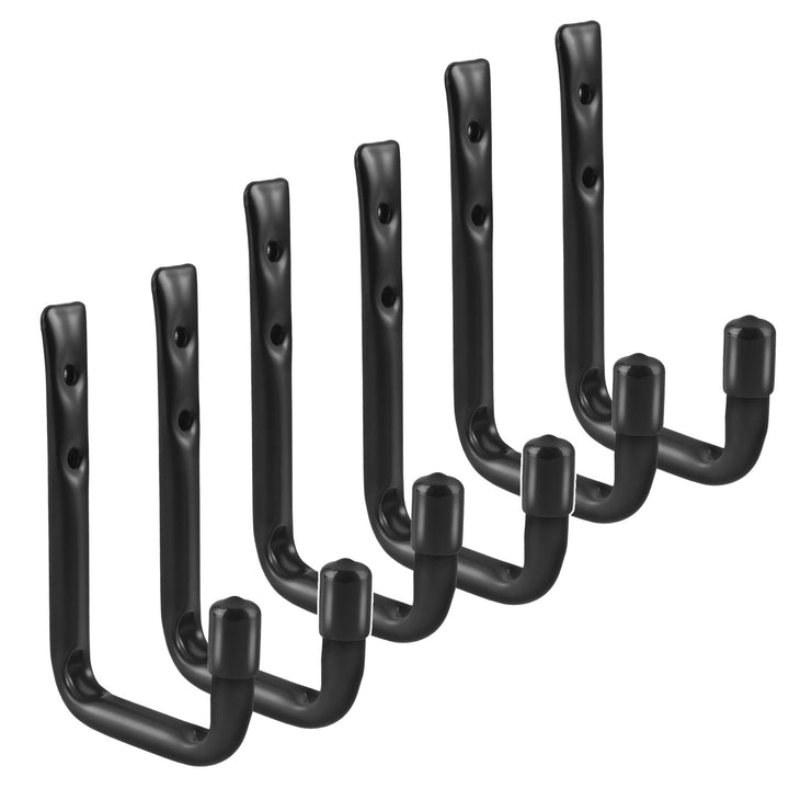 Set van 6 Maclean-wandhouders, voor banden, wielen, ladders, fietsen, van staal, max. belasting 22 kg/houder, MC-489
