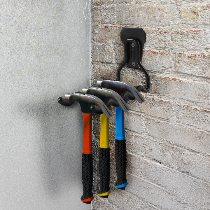 Maclean - Set van 3 Muurbeugel stalen gereedschapshaak - Ophanghaken voor gereedschap - staal - max. belasting 30kg, MC-486