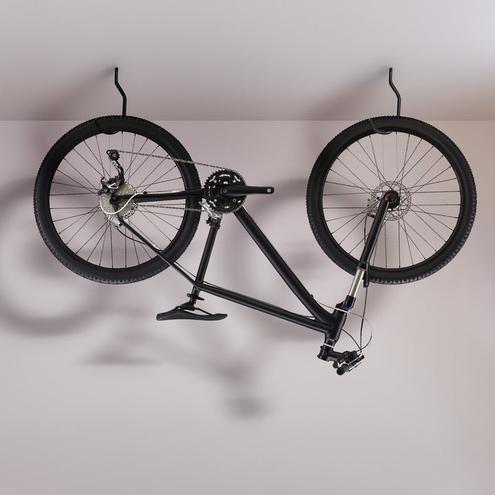 Set van 4 Maclean-plafondhaken, voor een ladder, fiets of tuinslang, van staal, max. belasting 10 kg per haak, MC-485