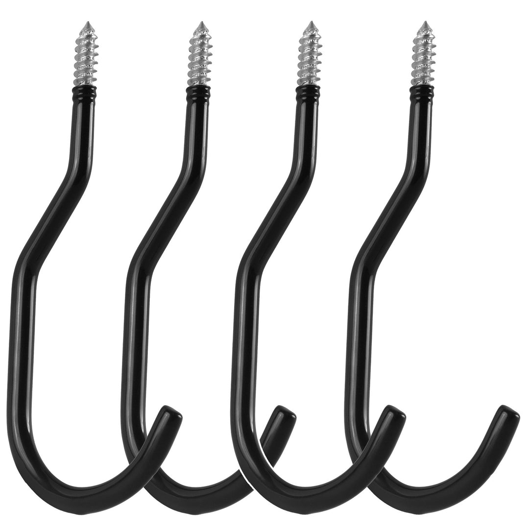 Set van 4 Maclean-plafondhaken, voor een ladder, fiets of tuinslang, van staal, max. belasting 10 kg per haak, MC-485