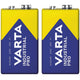 2x R9V-batterij R-9 6LR61 9V R-9 alkaline Varta Industrial Pro