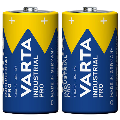 2x R-14 LR14 C 1,5 V alkalinebatterij van Varta Industrial Pro