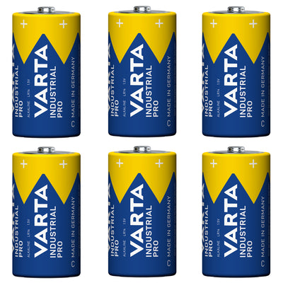 6 stuks R-14 LR14 C 1,5 V alkalinebatterijen van Varta Industrial Pro