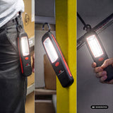 2x Maclean COB LED-werkplaatslamp, magneet, haak, MCE03 + 6x R-06 R06 AA LR06 1,5 V VARTA Longlife Power-batterijen