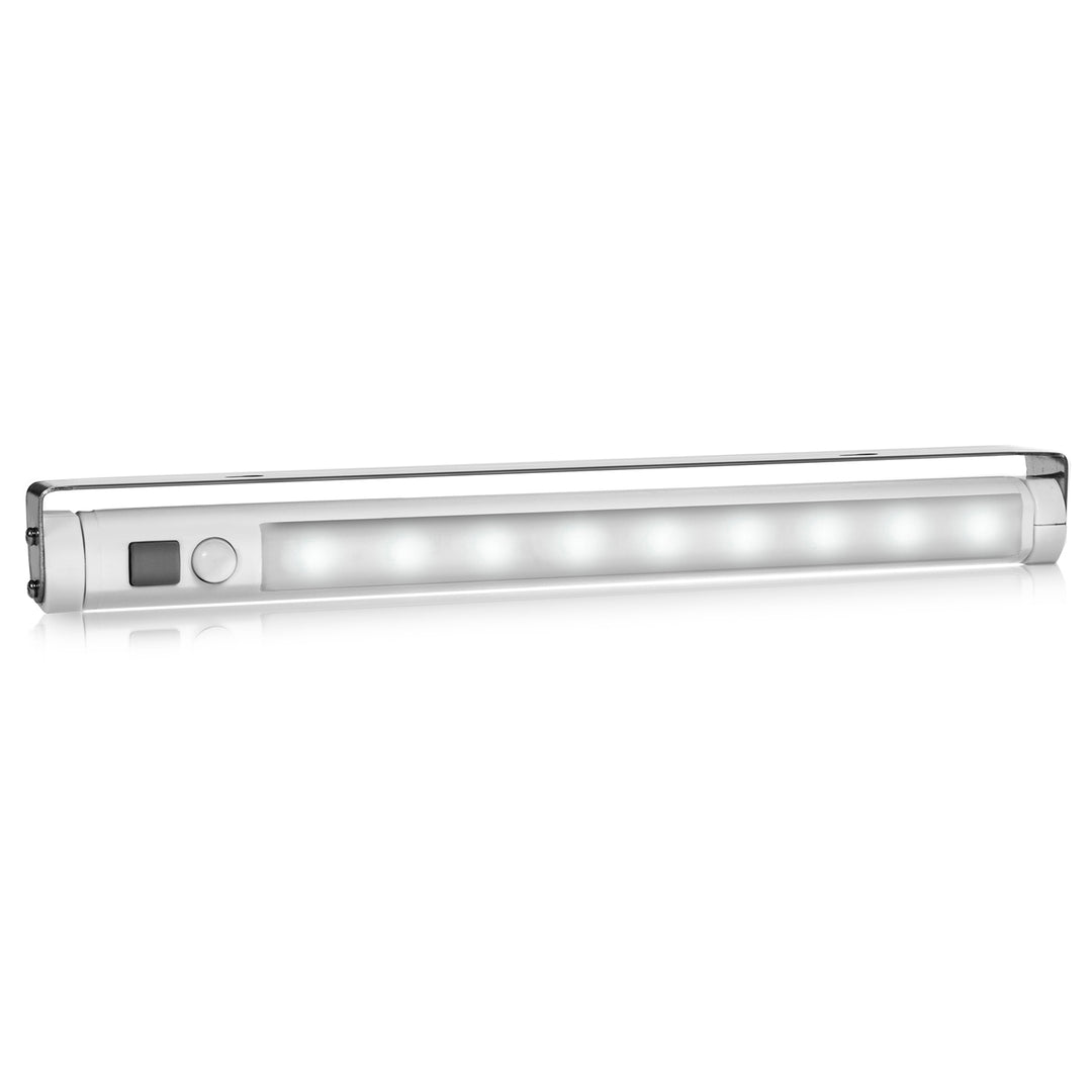 2x Maclean LED-keukenlamp, onderkastmodel met 9 SMD-lampjes, op batterijen, PIR-sensor aan/uit, MCE166 + 6x batterij R-06 R06 AA LR06 1,5 V VARTA Longlife Power