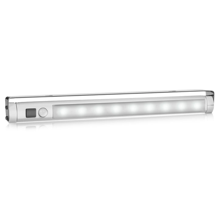 2x Maclean LED-keukenlamp, onderkastmodel met 9 SMD-lampjes, op batterijen, PIR-sensor aan/uit, MCE166 + 6x batterij R-06 R06 AA LR06 1,5 V VARTA Longlife Power