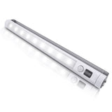2x Maclean LED-keukenlamp, onderkastmodel met 9 SMD-lampjes, op batterijen, PIR-sensor aan/uit, MCE166 + 6x batterij R-06 R06 AA LR06 1,5 V VARTA Longlife Power