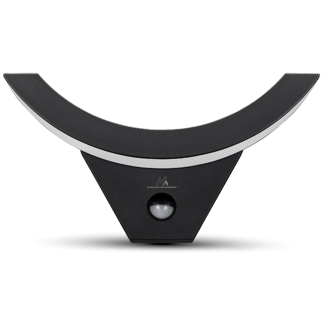Maclean LED-lamp met bewegingssensor, infraroodbewegingssensor, kleur: zwart, 10 W, IP54, 800 lm, MCE290 B, 2 stuks