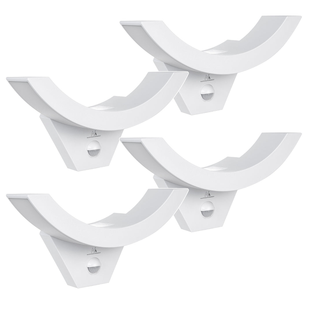 Maclean LED-lamp met bewegingssensor, PIR-sensor, wit, 10 W, IP54, 800 lm, MCE290 W, 4 stuks