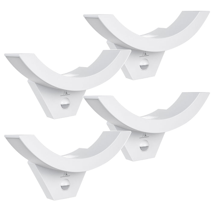Maclean LED-lamp met bewegingssensor, PIR-sensor, wit, 10 W, IP54, 800 lm, MCE290 W, 4 stuks