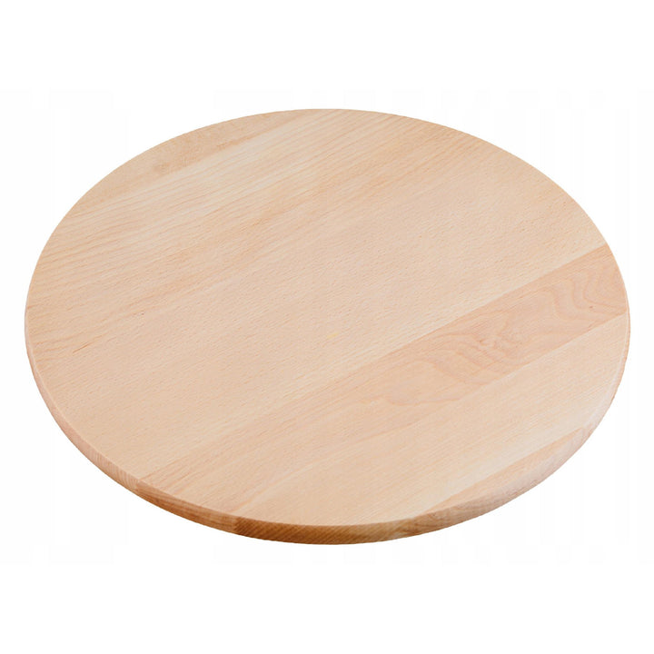 Practic draaiplateau, voor het serveren van hapjes en pizza, beukenhout, diameter 40 cm, 20090700