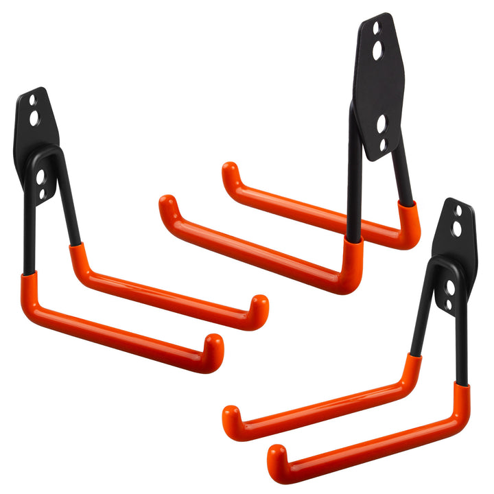 Maclean wandhouder/hanger voor in de garage, voor banden, tuingereedschap, een ladder, slangen, een fiets, max. belasting 50 kg, MC-443, 3 stuks