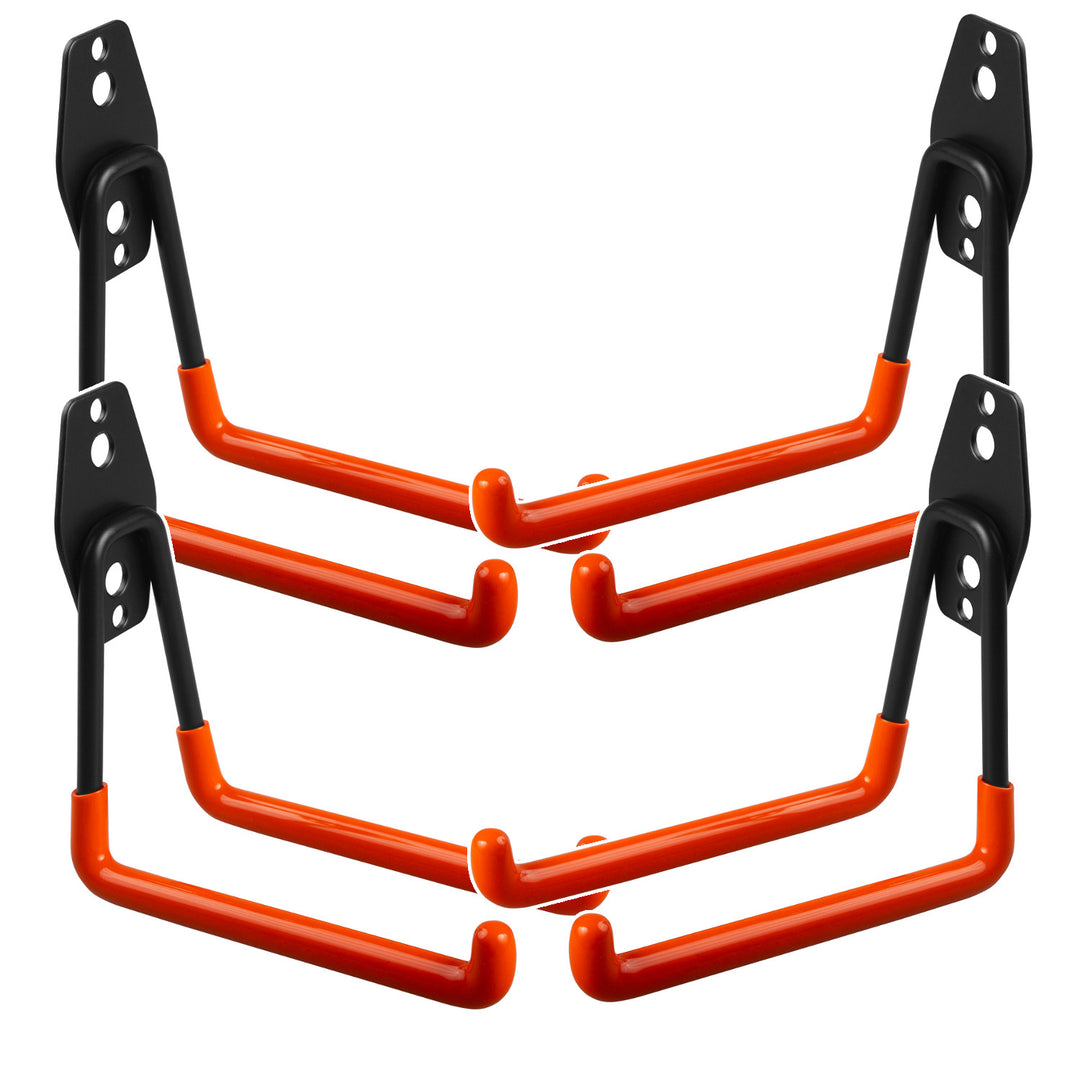 Maclean wandhouder/hanger voor in de garage, voor banden, tuingereedschap, een ladder, slangen, een fiets, max. belasting 50 kg, MC-443, 4 stuks