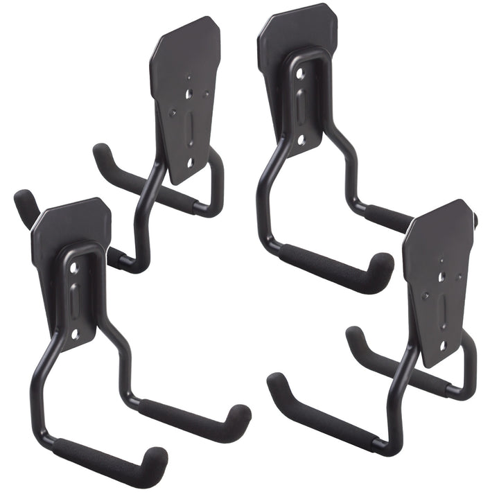 Maclean wandhouder/hanger voor in de garage, voor banden, tuingereedschap, een ladder, tuinslangen, max. 35 kg, MC-439, 4 stuks