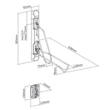 Maclean wandfietshouder, max. 35 kg, MC-471, 2 stuks