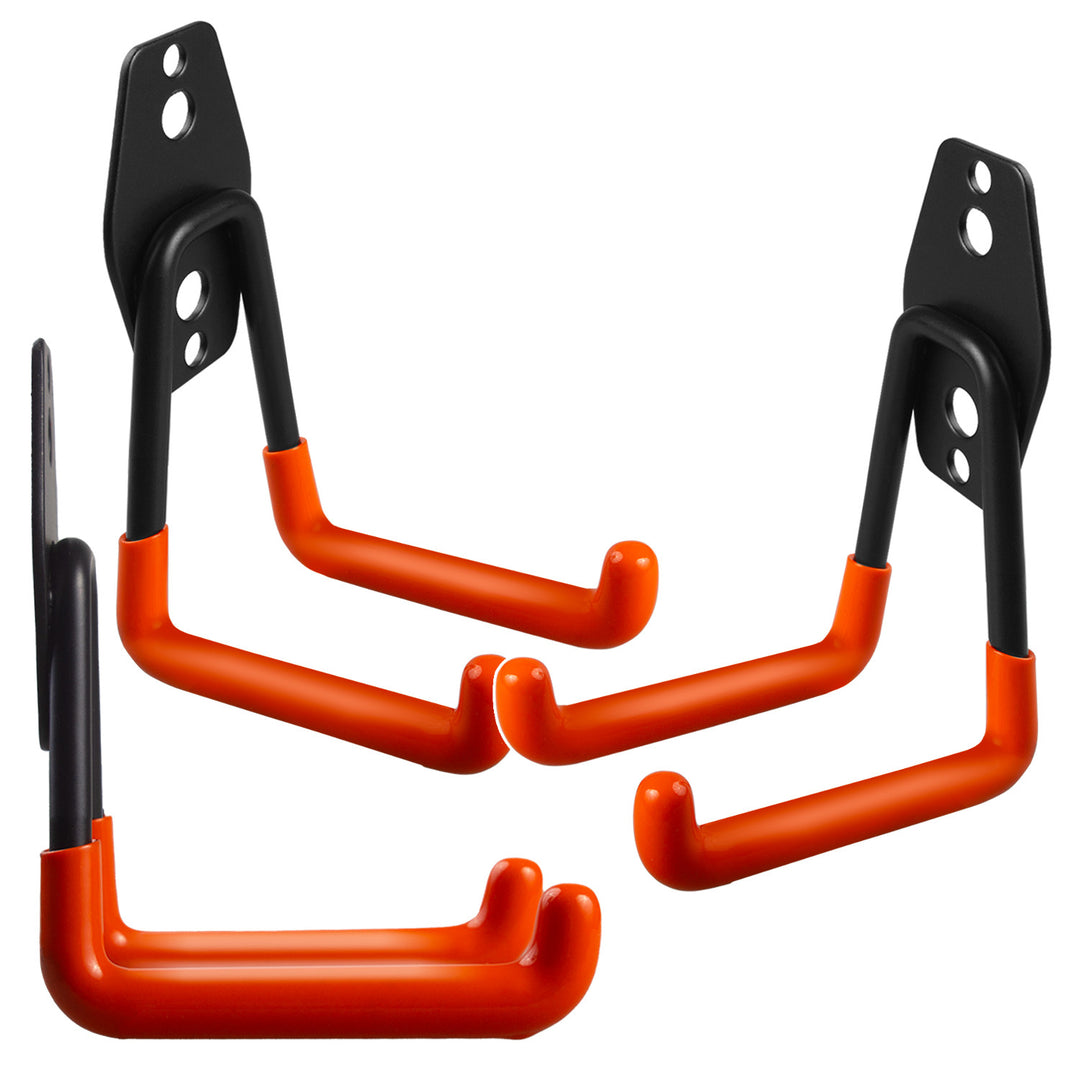 Maclean-wandhouder voor in de garage, voor banden, tuingereedschap, een ladder en slangen. Van staal, max. belasting 70 kg, MC-442, 3 stuks