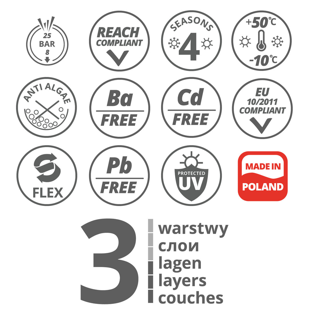 Vartco-tuinslang, 3-laags, flexibel, diameter 1 inch, lengte 20 m, Light Plus