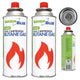 2x GreenBlue-gaspatroon van 227 g. Certificaat: Pi 0875, voldoet aan de norm EN 417, butaan, werkingsbereik -10 °C tot +40 °C, GB227