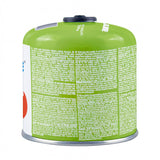 12 gaspatronen van 500 g GreenBlue. Certificaat: Pi 0437, voldoet aan EN 417, butaan-propaan, temperatuurbereik -10 °C tot +40 °C, schroefdraadventiel 7/16'' GB499