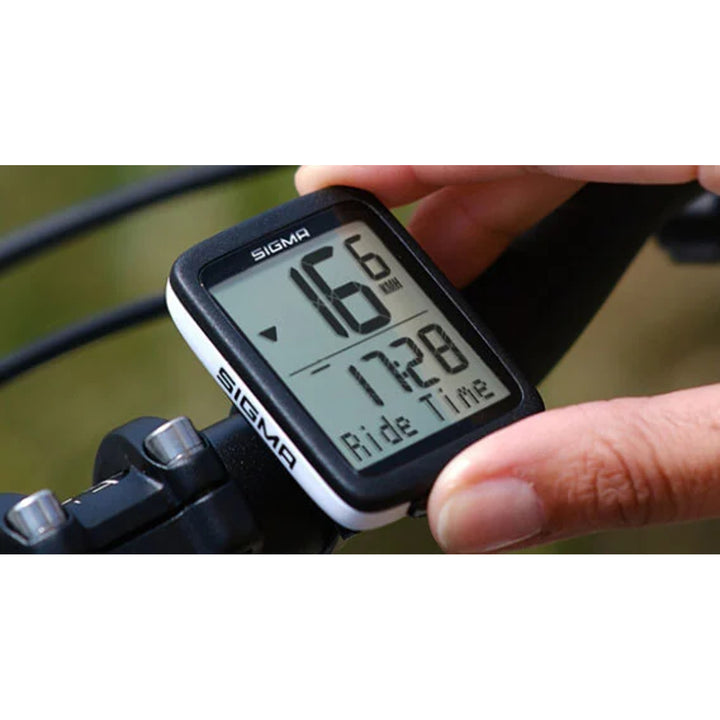 Sigma BC 10.0 WR fietscomputer, waterdicht, weerbestendig, groot en duidelijk display, 10 functies