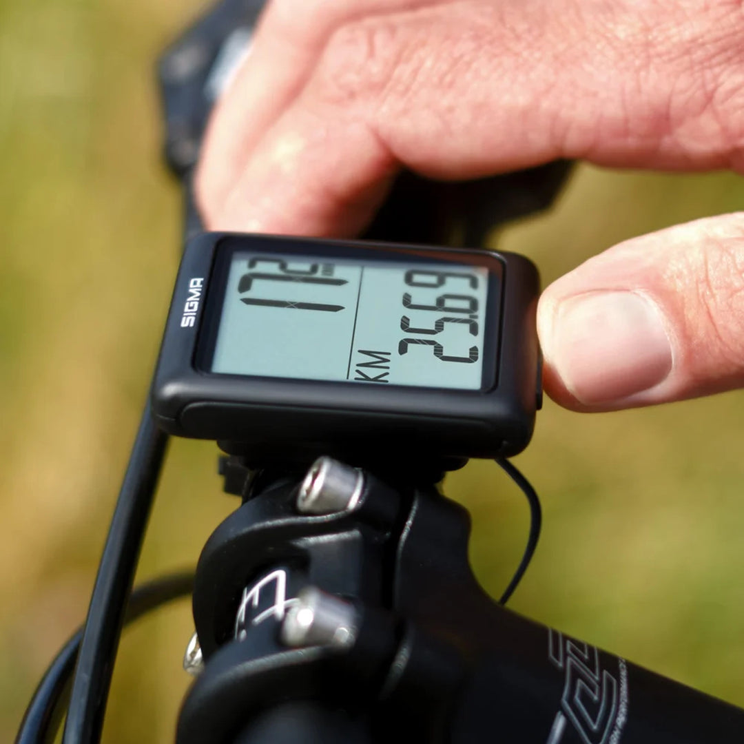 Sigma BC 5.0 WR fietscomputer, waterdicht, weerbestendig, groot en duidelijk display, 5 basisfuncties