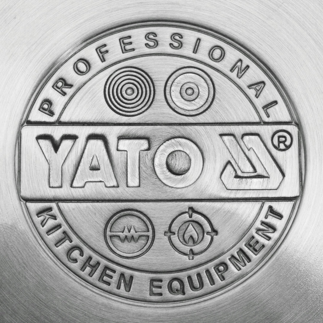 Professionele Yato Gastro-kookpan, geschikt voor elk type fornuis, van roestvrij staal, diameter 20 cm, inhoud 1,3 l, vaatwasmachinebestendig, YG-00100