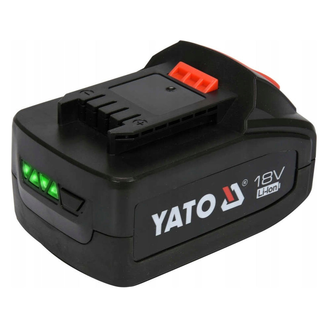 Yato accu-smeermachine, inclusief oplader en 3 Ah-accu, druk 620 bar, geïntegreerde LED-werkverlichting, hoog vermogen en capaciteit van 284 g/min, YT-07020
