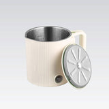 Maestro waterkoker / reispan, 2-in-1, inhoud 0,8 l, vermogen 600 W, inklapbaar handvat, schakelaar voor 110 V/230 V, kleur beige, MR-009-BEIGE