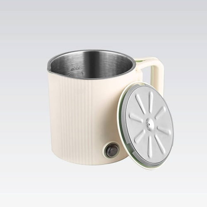 Maestro waterkoker / reispan, 2-in-1, inhoud 0,8 l, vermogen 600 W, inklapbaar handvat, schakelaar voor 110 V/230 V, kleur beige, MR-009-BEIGE