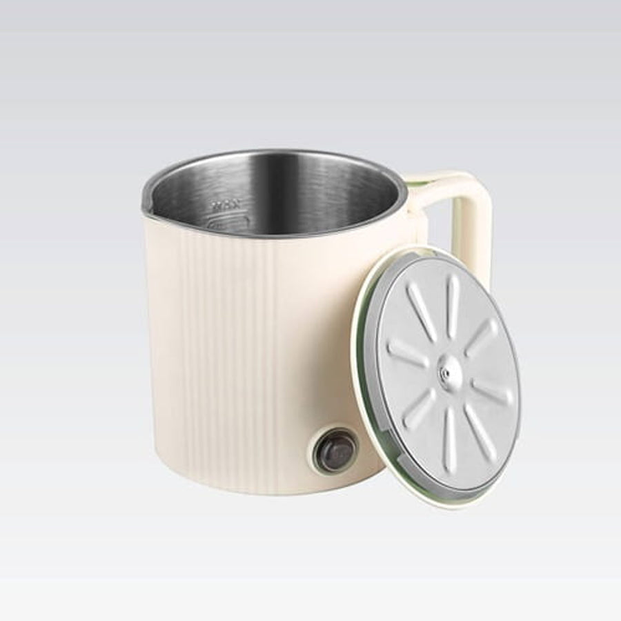 Maestro waterkoker / reispan, 2-in-1, inhoud 0,8 l, vermogen 600 W, inklapbaar handvat, schakelaar voor 110 V/230 V, kleur beige, MR-009-BEIGE