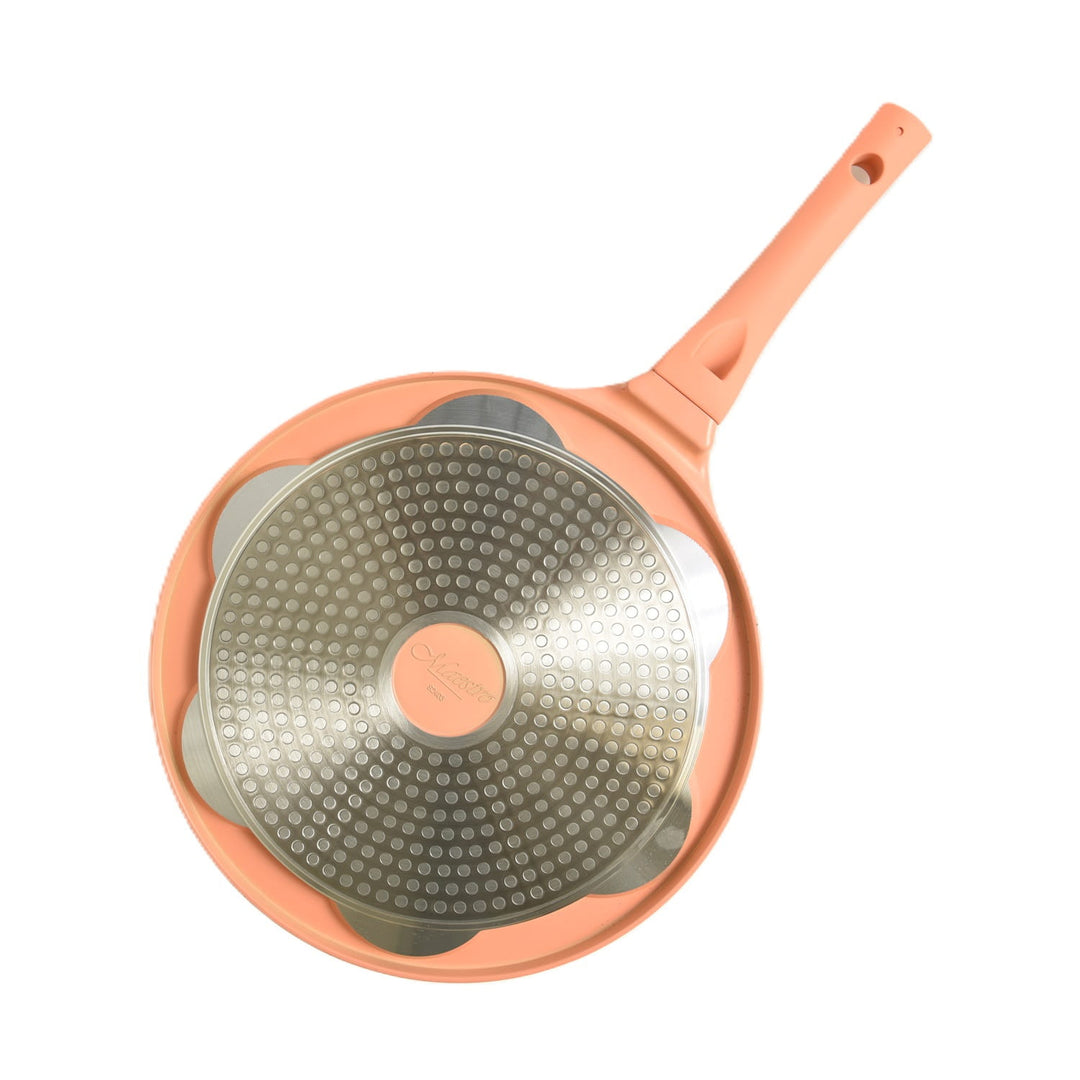 Maestro-pannenkoekenpan, emoji-motief, diameter 26 cm, antiaanbaklaag, siliconen handvat, geschikt voor alle soorten fornuizen, MR-1222-B