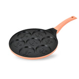 Maestro-pannenkoekenpan, emoji-motief, diameter 26 cm, antiaanbaklaag, siliconen handvat, geschikt voor alle soorten fornuizen, MR-1222-B