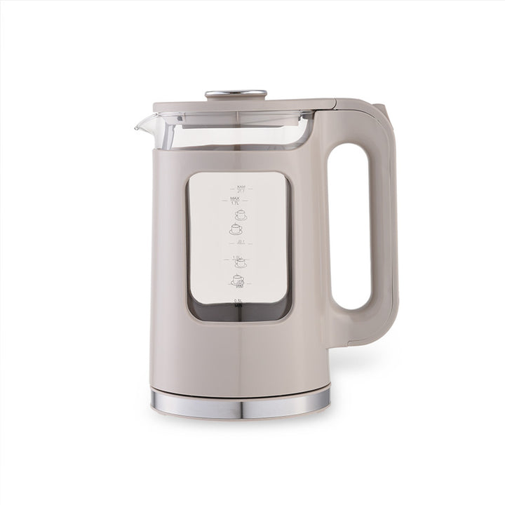Maestro glazen waterkoker, inhoud 1,7 l, vermogen 2200 W, waterpeilindicator, led-verlichting, draaibare voet, kleur: beige, MR-065-BEIGE