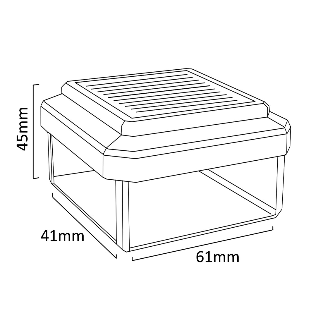 GreenBlue LED-zonnelamp voor paal, 60x40 mm, envelopvormige kap, GB125, 2 stuks