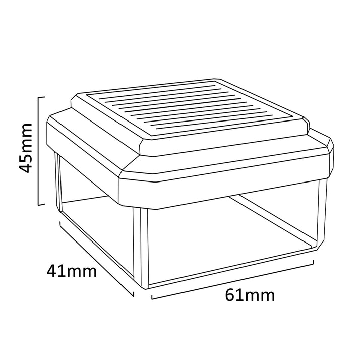GreenBlue LED-zonnelamp voor paal, 60x40 mm, envelopvormige kap, GB125, 2 stuks