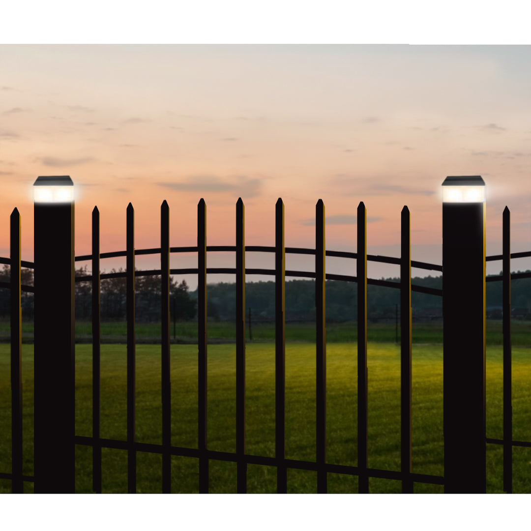 GreenBlue LED-zonnelamp voor paal, 60x40 mm, envelopvormige kap, GB125, 2 stuks